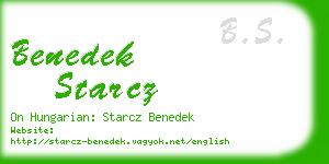 benedek starcz business card